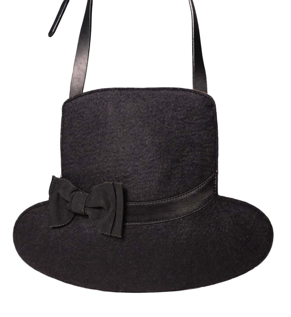 Moschino Bow Detail Top Hat with Strap Collectors Item